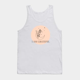 Affirmation Collection - I Am Grateful (Orange) Tank Top